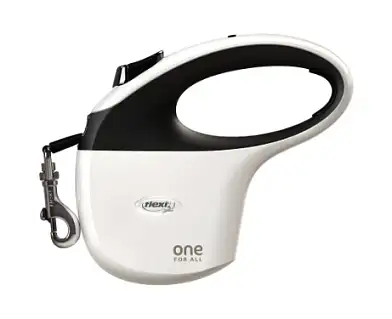 Flexi One For All рулетка ремень для собак, черный/белый