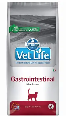 Farmina Vet Life сухой корм для кошек при нарушениях пищеварения (gastro-intestinal)