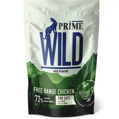 Prime Wild Grain Free Range сухой корм для котят и кошек с курицей