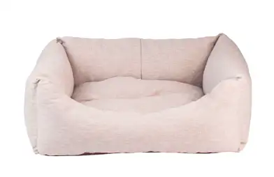 ZOOexpress Лежанка со стяжкой для кошек и собак мебельная ткань Nord, бежевый